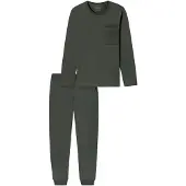 Schiesser Pyjama long vert foncé