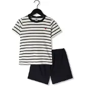 Petit Bateau Set bleu foncé / blanc