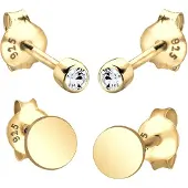 Elli Boucles d'oreilles or / transparent
