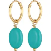 Elli Boucles d'oreilles turquoise / or