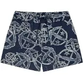 Schiesser Pantalon de pyjama '150 Years' bleu foncé / blanc