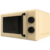 Cecotec Micro-ondes mécanique Proclean 3110 jaune, avec grill de 20 litres. Puissance de 700W en 6 niveaux, grill de 800W et fonction de décongélation