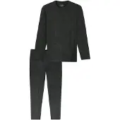 Schiesser Pyjama long ' Selected Premium Warming ' gris foncé
