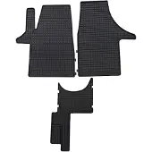Petex Tapis en caoutchouc pour VW T5 à partir de 05/2003-05/2015 / T6 à partir de 06/2015 Cabine 3 places (1 jeu de 3 tapis de sol)
