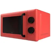 Cecotec Four à micro-ondes mécanique Proclean 3110, rouge, avec grill, 20 litres. Puissance de 700W en 6 niveaux, grill de 800W et fonction de décongélation