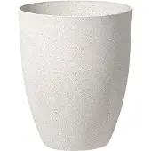 Beliani Pot De Fleurs Blanc Cassé 43 X 43 X 52 Cm Croton
