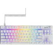 Fnatic STREAK80 LP WHITE US (KB0007-001) (Anglais-international, Filaire), Clavier, Blanc