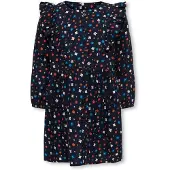 ONLY GIRLS Robe 'KMGAstrid' bleu clair / bleu foncé / orange / blanc