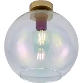 QAZQA Plafonnier Art Déco doré avec verre arc-en-ciel - Sandra