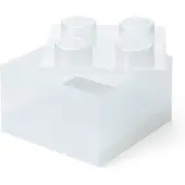 LEGO Brique de rangement translucide - blanc