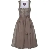 Spieth & Wensky Dirndl 'Gesia' brocart / taupe