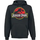 Jurassic Park Sweat-shirt à capuche de - Logo Délavé - S - 5XL - pour Homme - noir - Taille 5XL