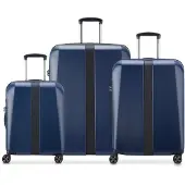 DELSEY PARIS Ensemble de bagages 'Promenade Hard 2.0' bleu / noir