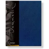 Dommelin Drap-housse Dommelin Navy (Satin 300TC)-90 x 200 cm