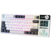 Royal Kludge Clavier gaming Rk S85 White Night avec commutateurs beiges
