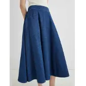 Marella pour femme. 2523106014200 Jupe silhouette bleue (44), Casuel, Denim