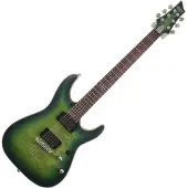 Schecter C-1 Platinum Satin Green Burst guitare électrique