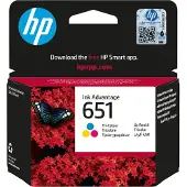 HP 651 (C2P11AE) - 3-couleurs - Cartouche d'encre