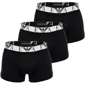 Emporio Armani pour homme. EM000259_AF14131 Set 3 Boxers Logo EA noir (S), Homewear, Coton