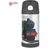 Thermos pour enfants avec paille - train