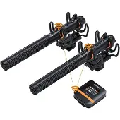 Comica Microphone canon sans fil VM40COMBO double canal + 32 Go de mémoire intégrée.
