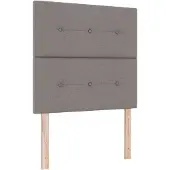 vidaXL Tête de lit LED, couleur taupe, revêtement en tissu