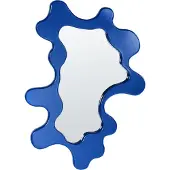 Beliani Miroir ROSCOFF 59 cm 80 cm Bois Bleu
