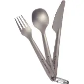 Lifeventure Titan Set de couverts super légers Argent Argent One Size