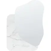 Beliani Miroir ARVERT 60 cm 80 cm Marbre blanc