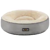 Songmics Panier Pour Chien Rond, Gris Clair