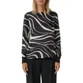 s.Oliver Black Label Chemisier noir / blanc