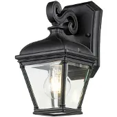 Elstead Lighting Applique d'extérieur Bayview noire 1xE27x60W en aluminium, dimensions : 27,4 x 14,2 x 17,9 cm, IP44, Elstead