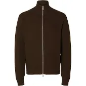 Selected Vestes en maille brun foncé