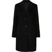 Selected Laine Mélangée Manteau Femme Le noir 40