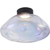 QAZQA Plafonnier design noir avec verre arc-en-ciel - Gemma