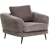 Beliani Fauteuil Kjaer Tissu Chenille Taupe