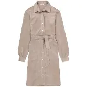 Garcia I50281 Long Sleeve Short Dress Beige XS Femme