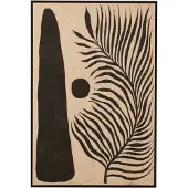J-Line Frame Sheet Abstract Wood Canvas Brown Black