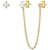 Glanzstücke Boucles d'oreilles opal / jaune d'or