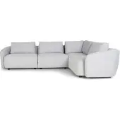 Ebuy24 Bergen canapé d'angle réversible gris clair.