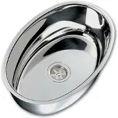 Hollex Évier ovale en acier inoxydable 360 x 130 mm