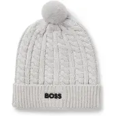 BOSS Bonnet en maille torsadée avec logo brodé pour enfant
