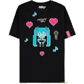 Difuzed Hatsune Miku Pixel T-shirt Noir XL