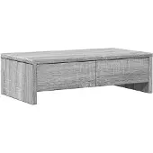 vidaXL Support d'écran avec tiroirs Gris Sonoma 50x27x15 cm