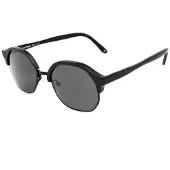 Lgr Lunettes de soleil unies ZANZIBAR-BLACK-22 Noir (ø 50 mm)