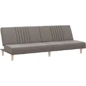 vidaXL Canapé-lit Tissu Taupe