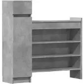 vidaXL Armoire à chaussures gris béton bois d'ingénierie