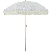 vidaXL Parasol de plage gris et blanc 160 x 160 x 196 cm