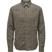 Only & Sons Chemise 'ONSGudmund' cappuccino / brun foncé