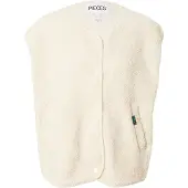 Pieces Gilet 'PCKATTY' crème